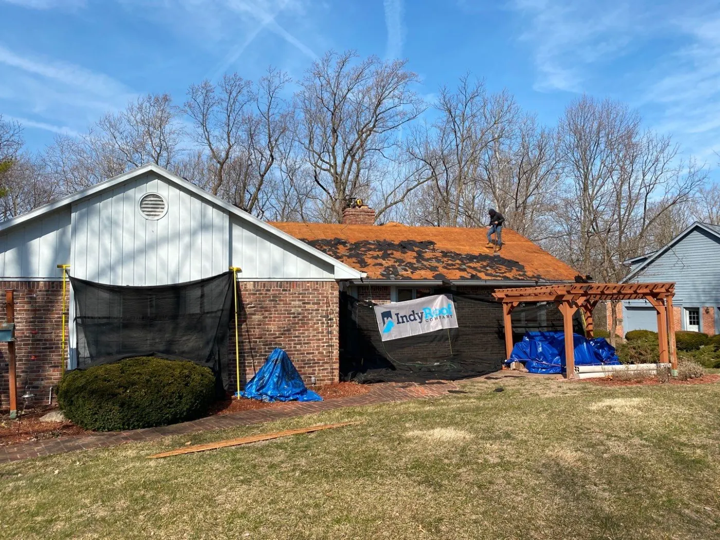 Fiber cement siding installed on a Traders Point home