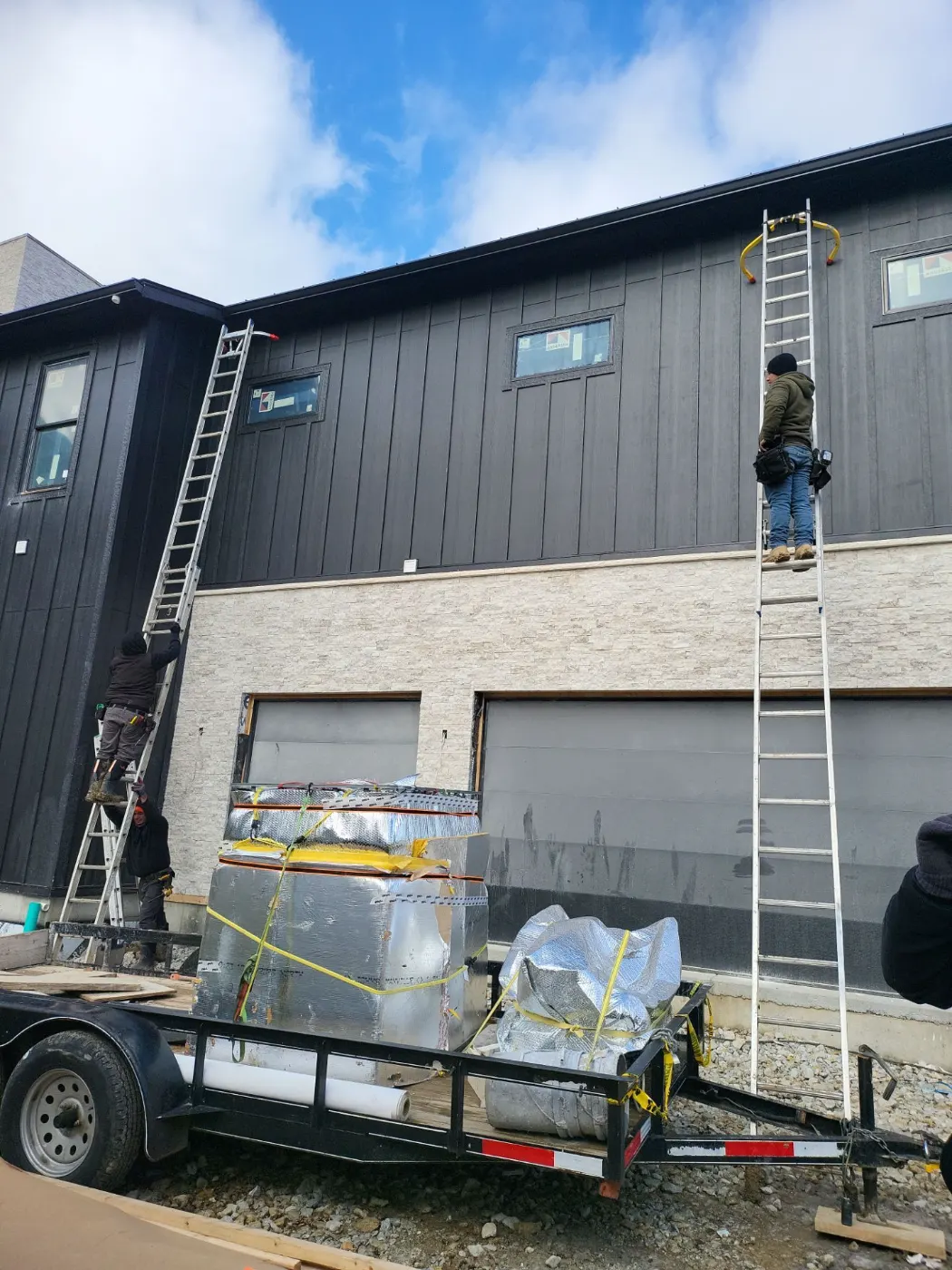 Siding installation documented in Traders Point